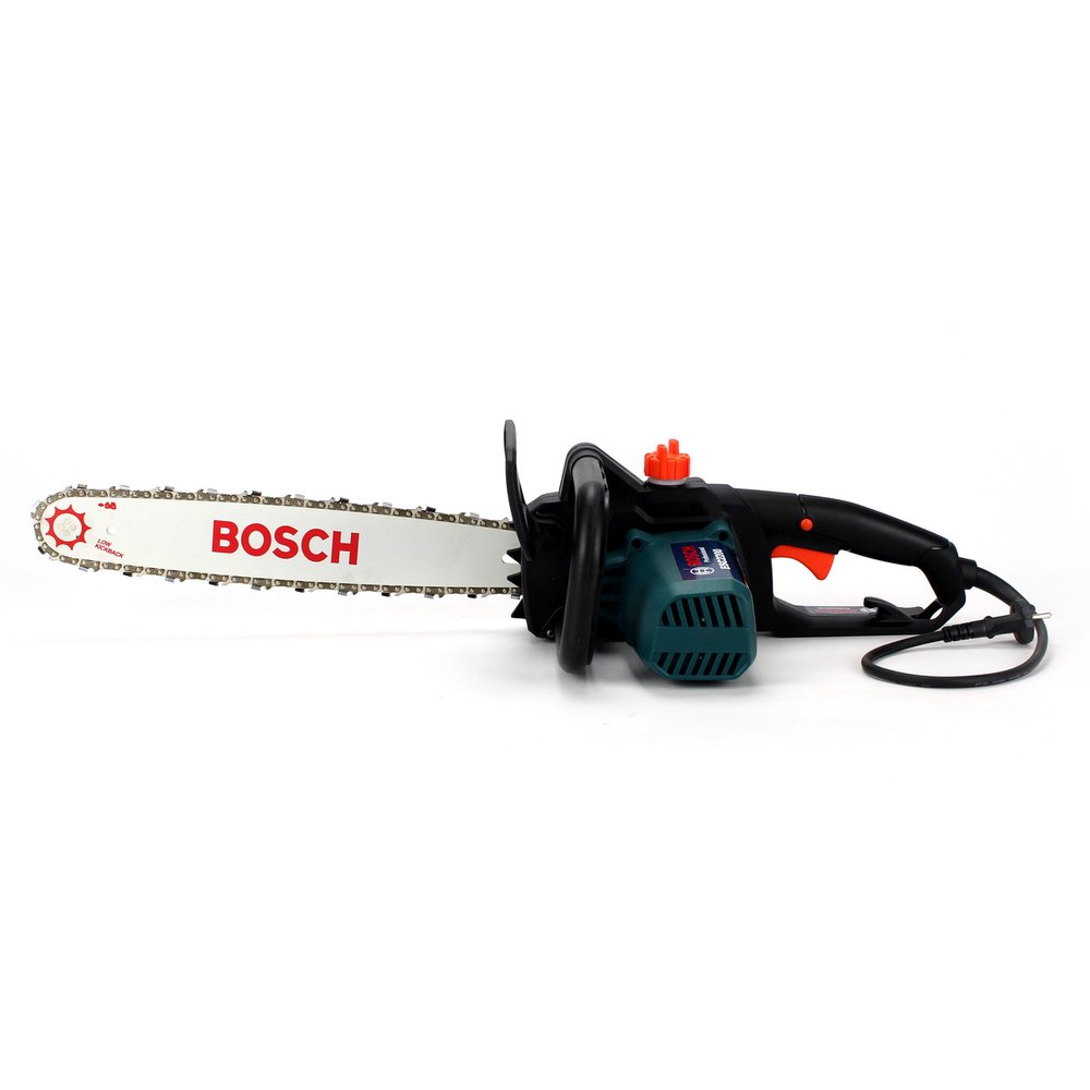 Электрическая цепная пила Bosch ESC2200 (шина 35 см, 2.2 кВт) с бесключевой натяжкой цепи. Электропила бош