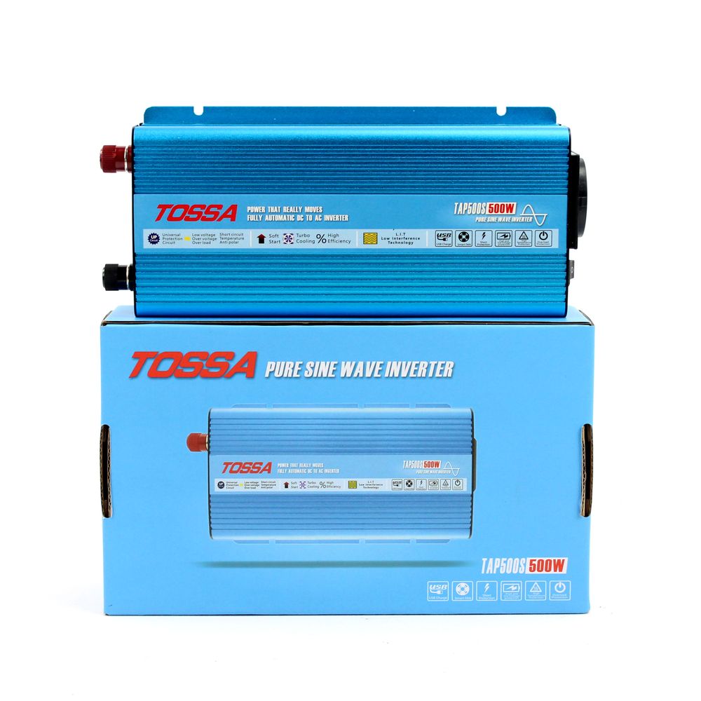 Преобразователь напряжения чистый синус (инвертор) 12-220V 500W Tossa TAP500S
