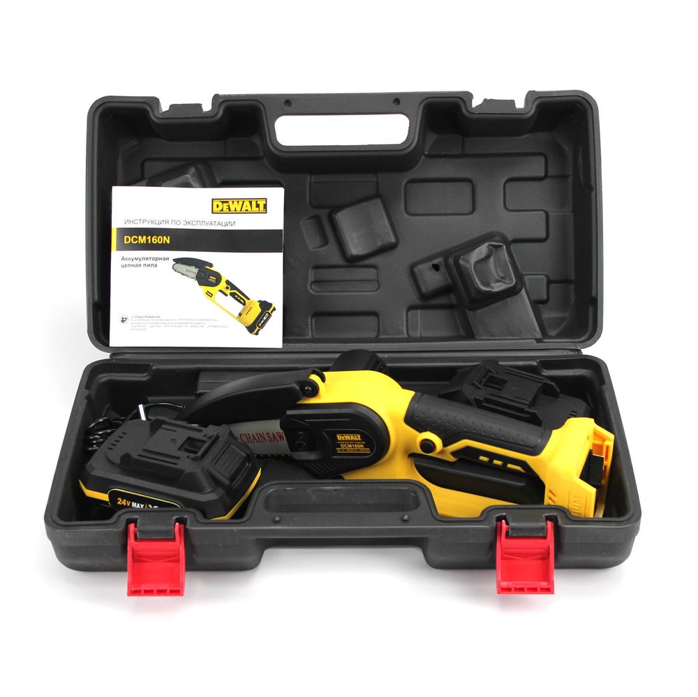 Аккумуляторная мини пила DeWalt DCM160N (24V, 4Аh) АКБ веткорез Девольт