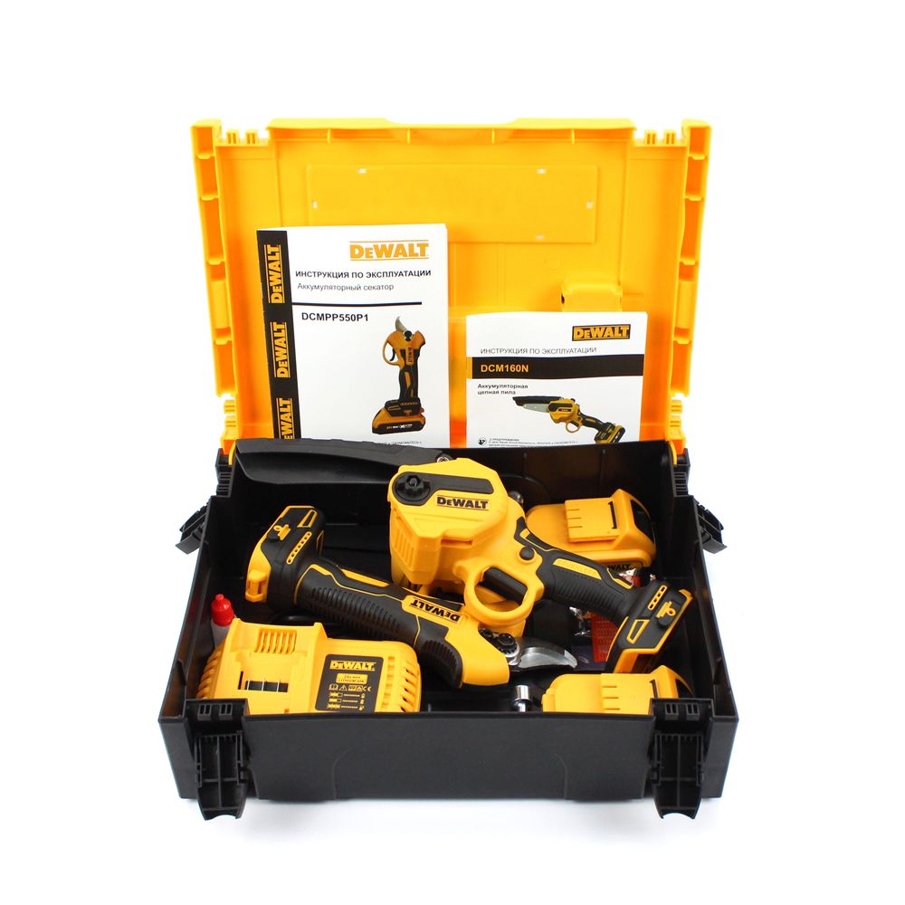 АКБ Набор 2в1 DeWalt 24V (Секатор DCMPP550P1 + пила DCM160N ) Набор 2в1 Деволт