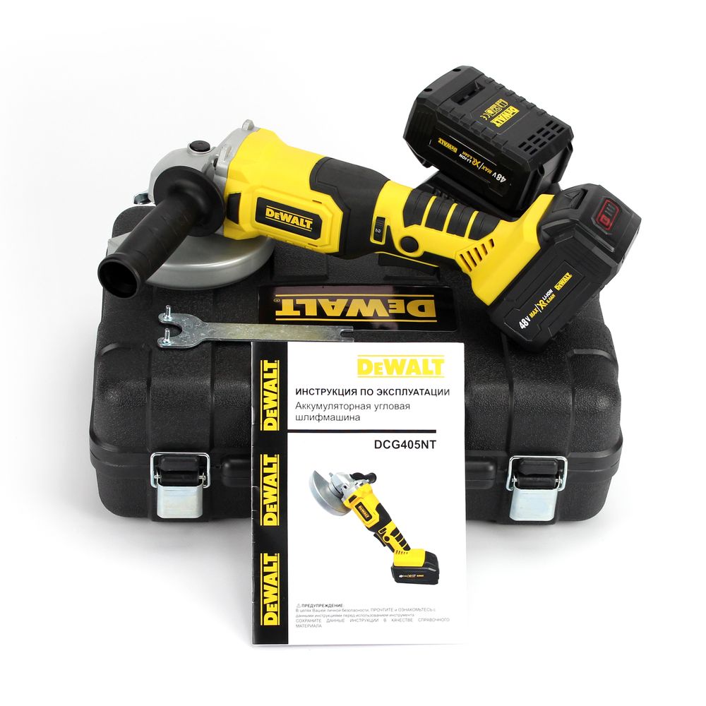 Акумуляторна болгарка DEWALT DCG405NT (48V, 6Ah) з регулятором обертів. КШМ Деволт