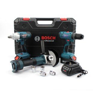Набір 3в1 АКБ BOSCH 36V (Шуруповерт GSR 120-Li + Болгарка GWX36V-10C PRO + Гайковерт DCDR360-Li PRO)