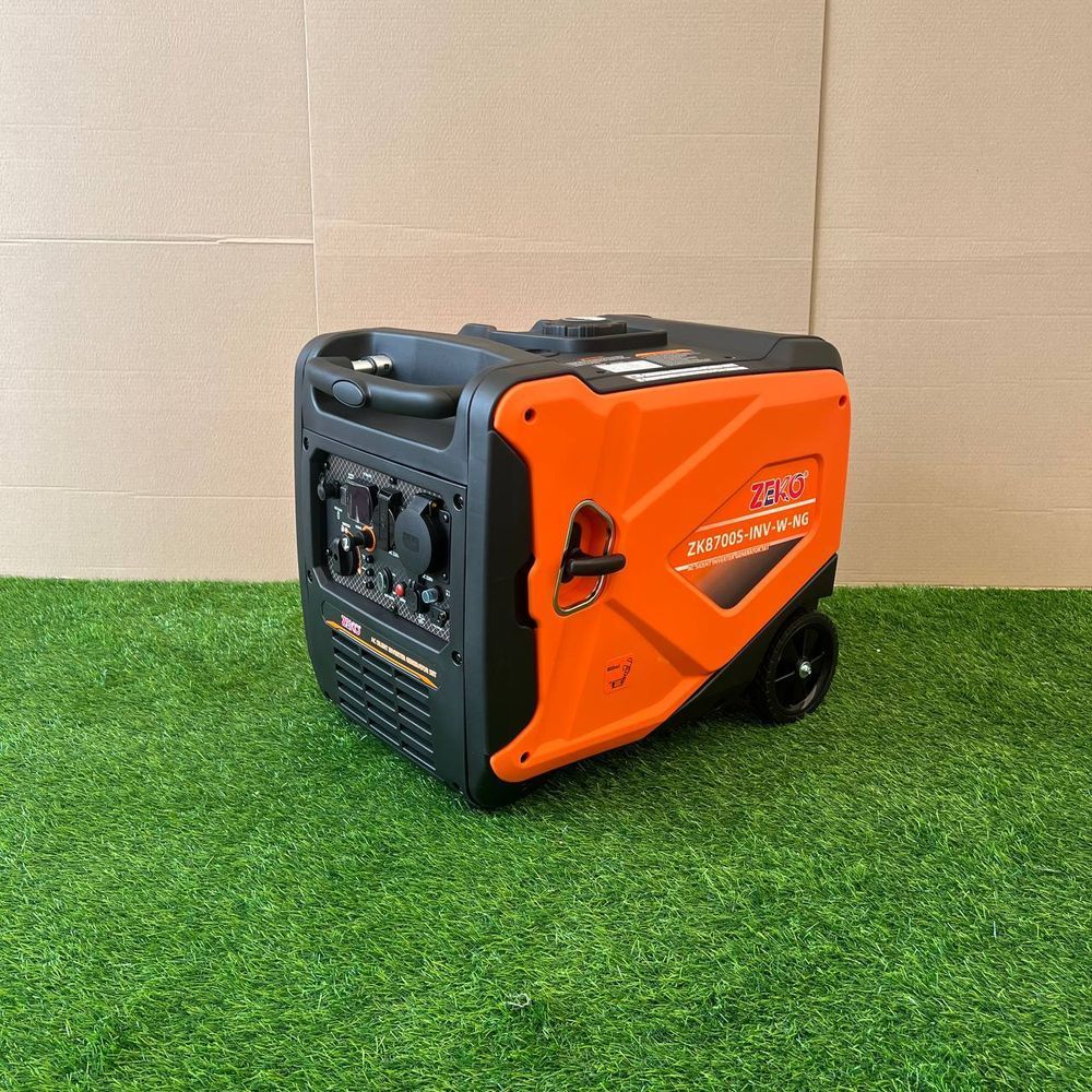 Інверторний бензиновий генератор Zeko ZK8700S-INV-EW-NG/GAZ 5.0 кВт, Газ-Бензин с Електростартером та Пультом ДК, тихий бензиновий генератор