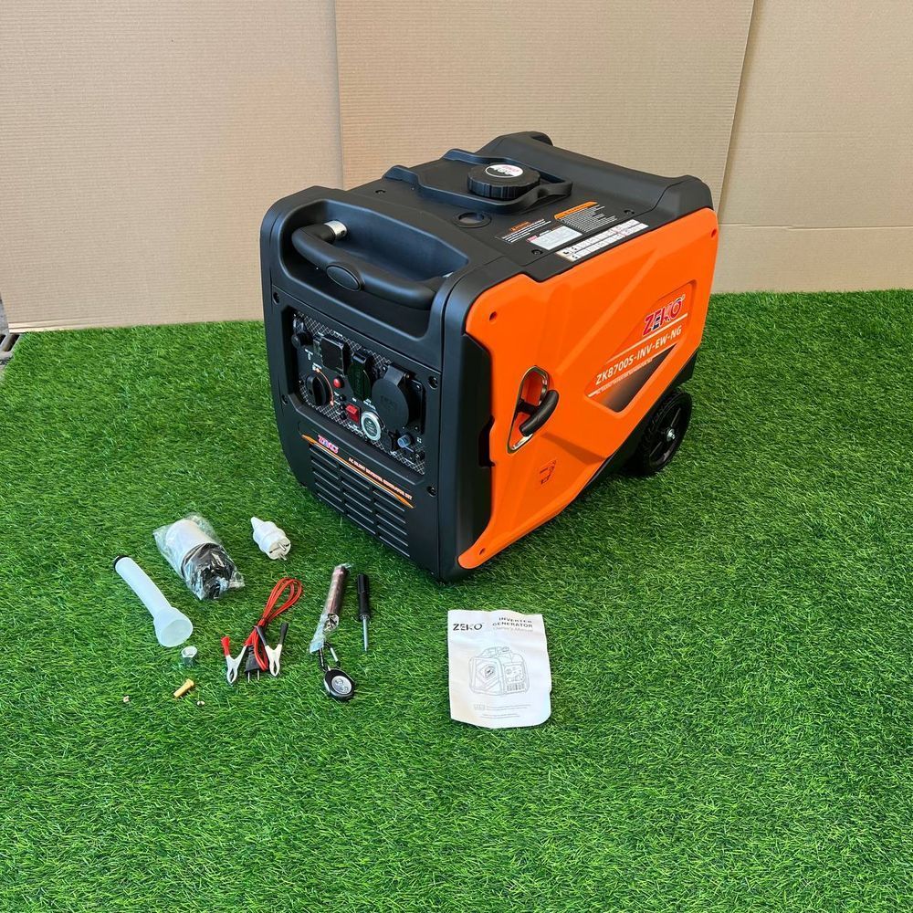 Инверторный генератор бензиновый Zeko ZK8700S-INV-EW-NG/GAZ 5.0 кВт, Газ-Бензин с Электростартером и Пультом ДК, тихий бензиновый генератор