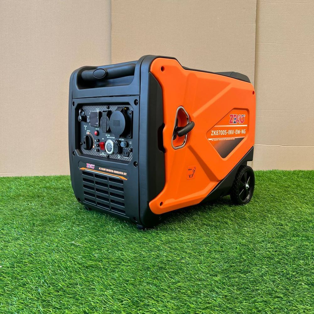 Инверторный генератор бензиновый Zeko ZK8700S-INV-EW-NG/GAZ 5.0 кВт, Газ-Бензин с Электростартером и Пультом ДК, тихий бензиновый генератор