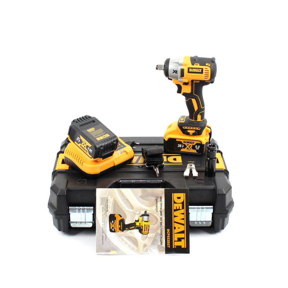 Аккумуляторный гайковерт DeWalt DCF922D2T (36V, 6AH). АКБ гайковерт Девольт