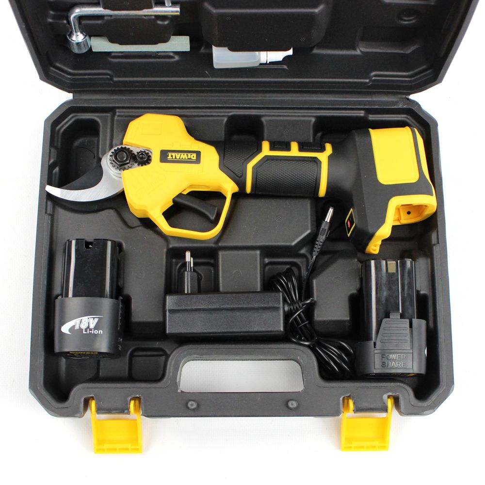 Аккумуляторный секатор DeWalt DCMP240P1 (18V, 4AH), АКБ секатор Деволт