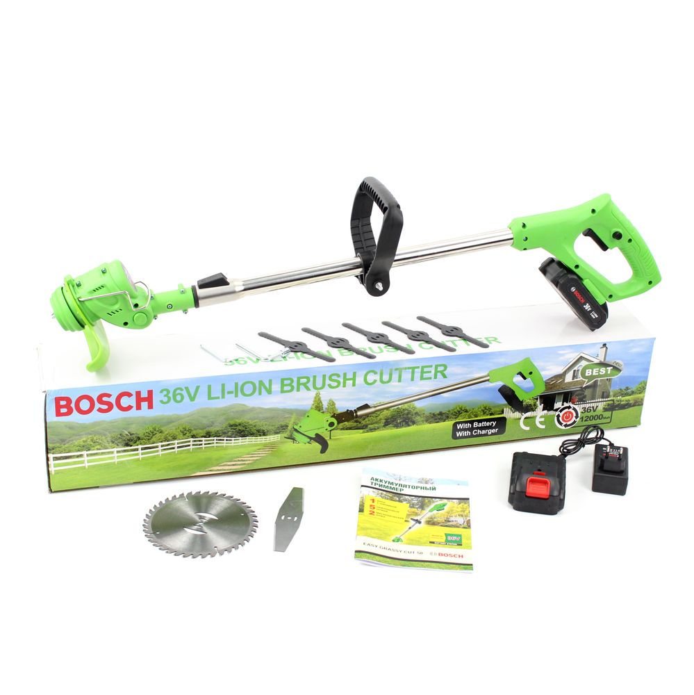 Аккумуляторный триммер Bosch EASY GRASSY CUT 500 (36V, 5AH) АКБ триммер Бош