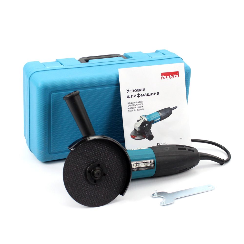 Болгарка Makita GA 5030 (850 Вт, 125 круг) в кейсе. Угловая шлифовальная машина Макита GA5030