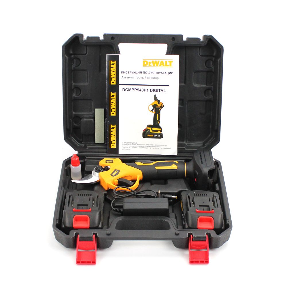 Аккумуляторный секатор DeWalt DCMPP540P1 (24V, 5AH), АКБ секатор Девольт