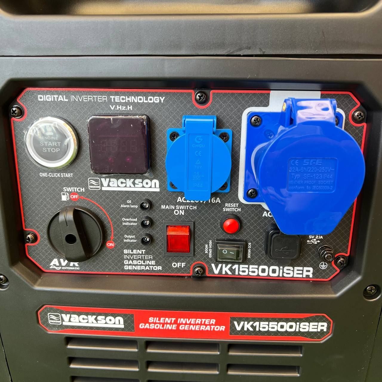 Інверторний генератор Vackson VK15500iSER 6.5 кВт с Електростартером та Пультом ДК, тихий бензиновий генератор