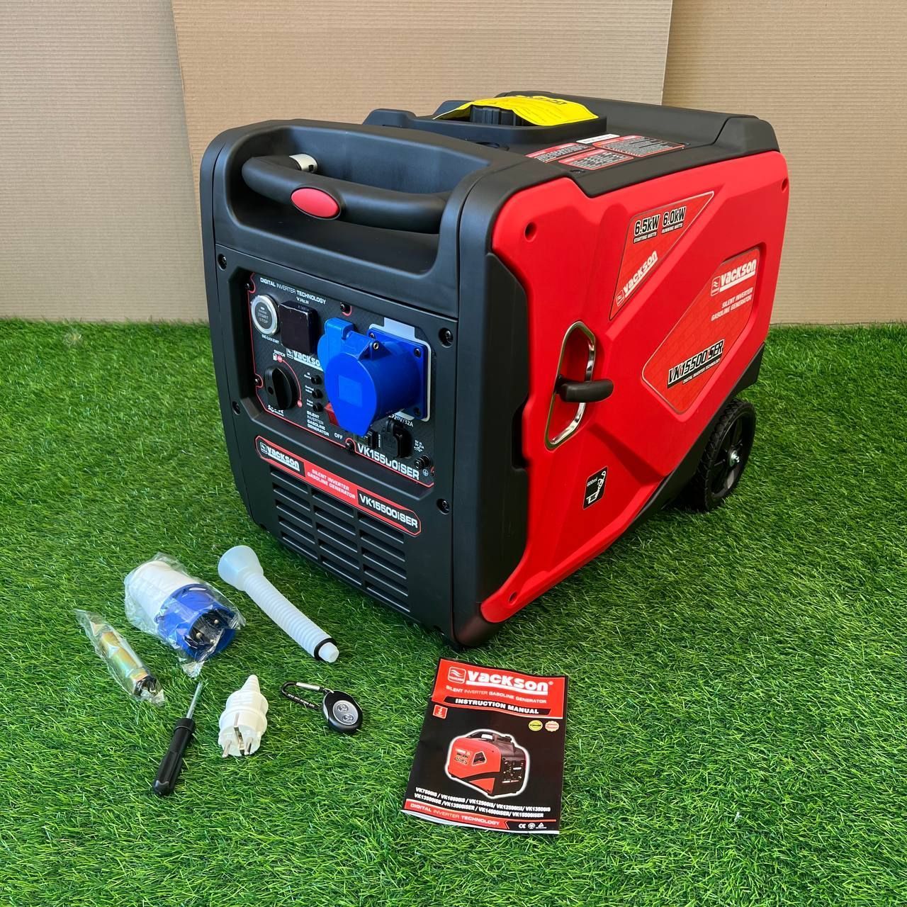 Інверторний генератор Vackson VK15500iSER 6.5 кВт с Електростартером та Пультом ДК, тихий бензиновий генератор