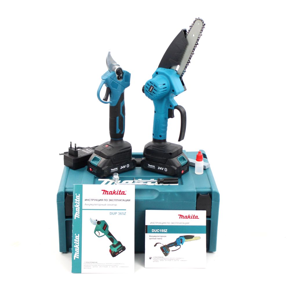 Акумуляторний набір 2в1 Makita 24V (секатор DUP365Z + пила DUC155Z) Набір 2в1 Макіта