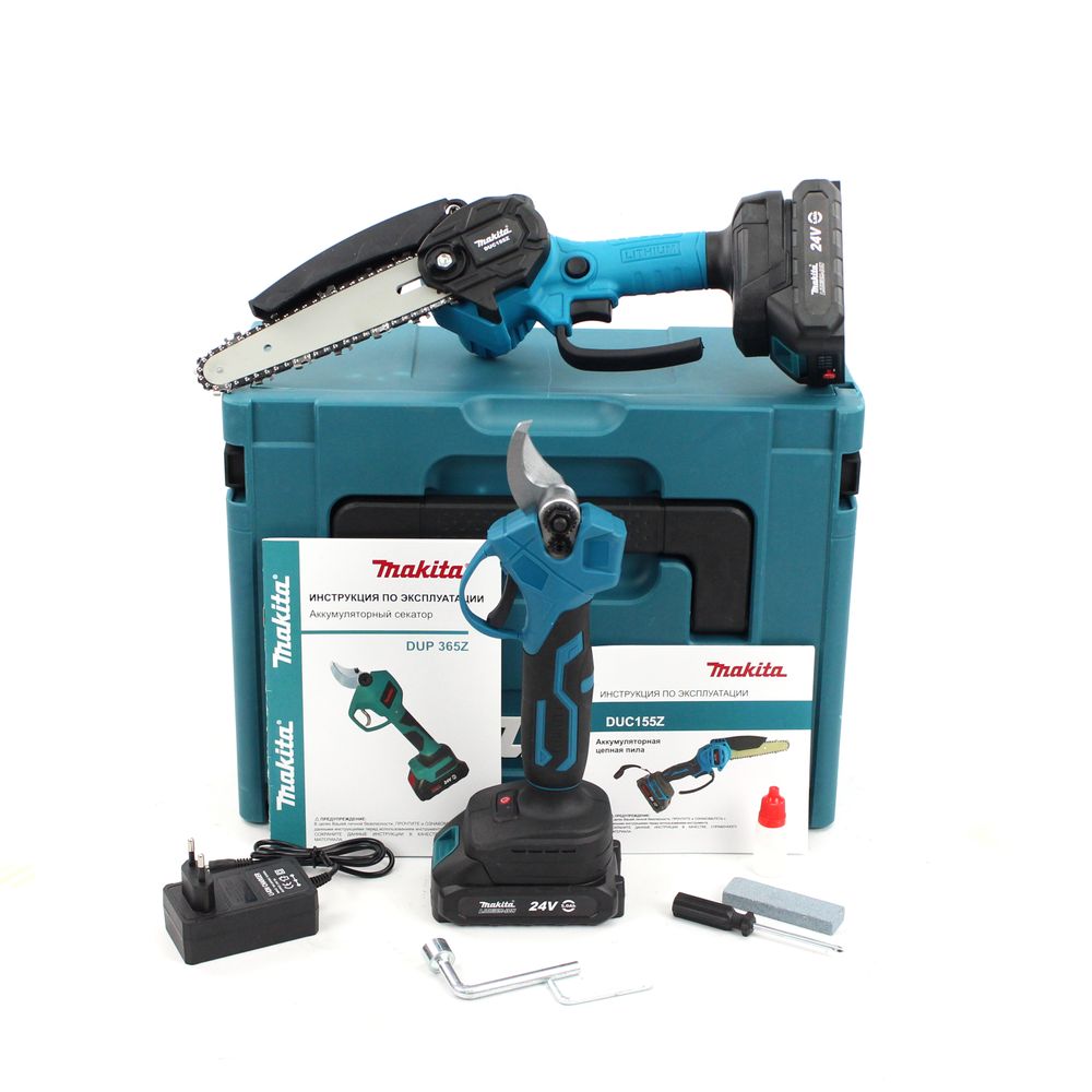 Акумуляторний набір 2в1 Makita 24V (секатор DUP365Z + пила DUC155Z) Набір 2в1 Макіта