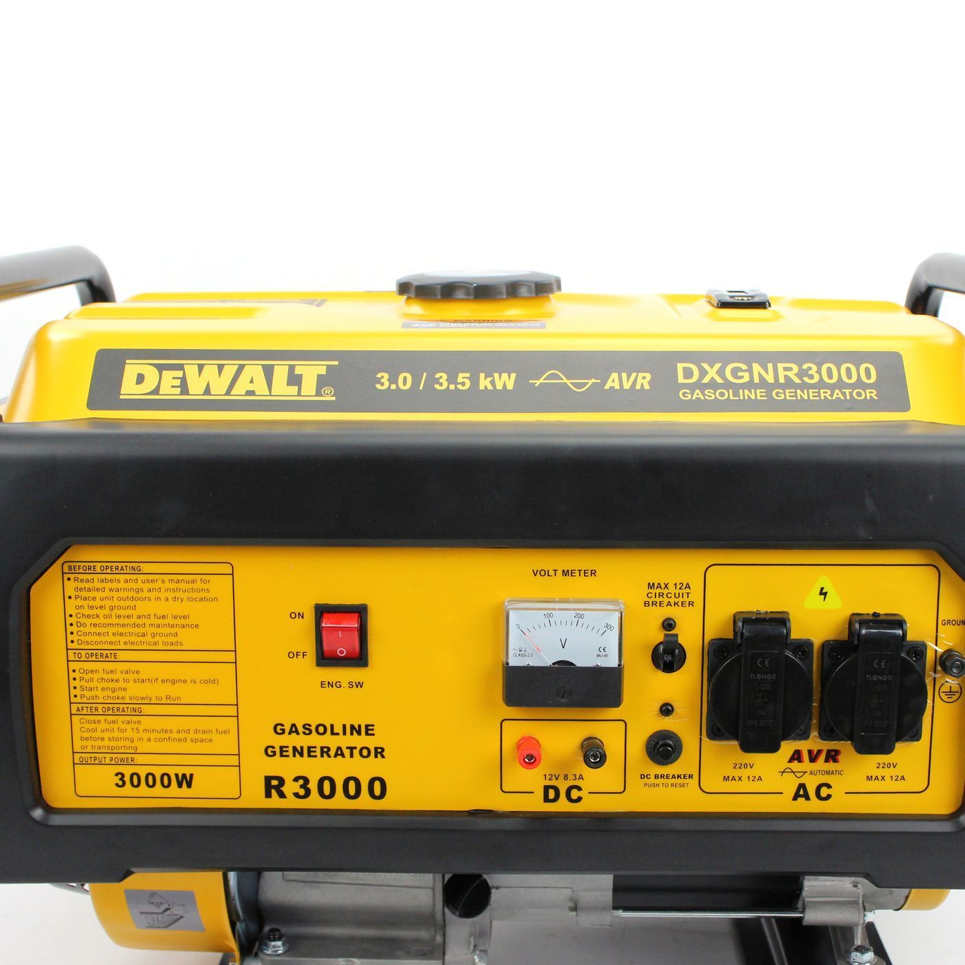 Бензиновий генератор DeWalt DXGNR3000 (3,5 КВТ) Бензин 4-тактний генератор Деволт