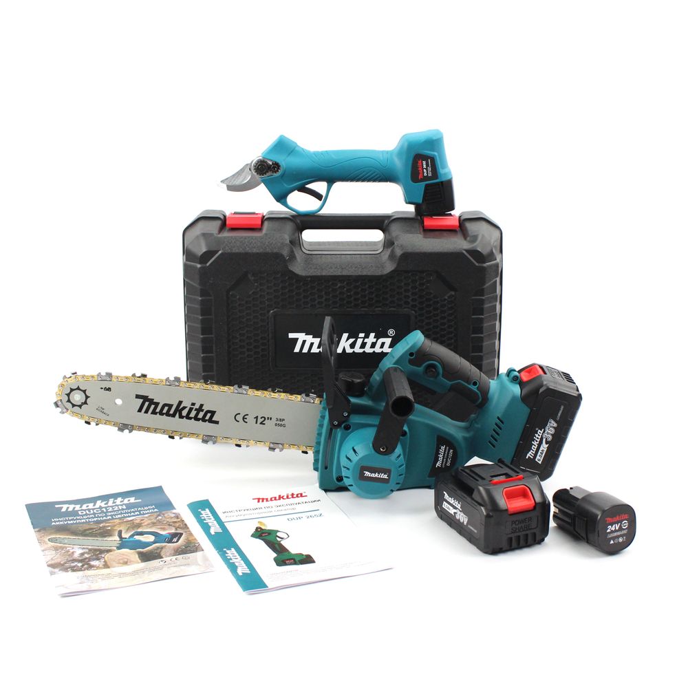 Аккумуляторный набор 2в1 Makita (Пила DUC122N + Секатор DUP265Z) Набор 2в1 Макита