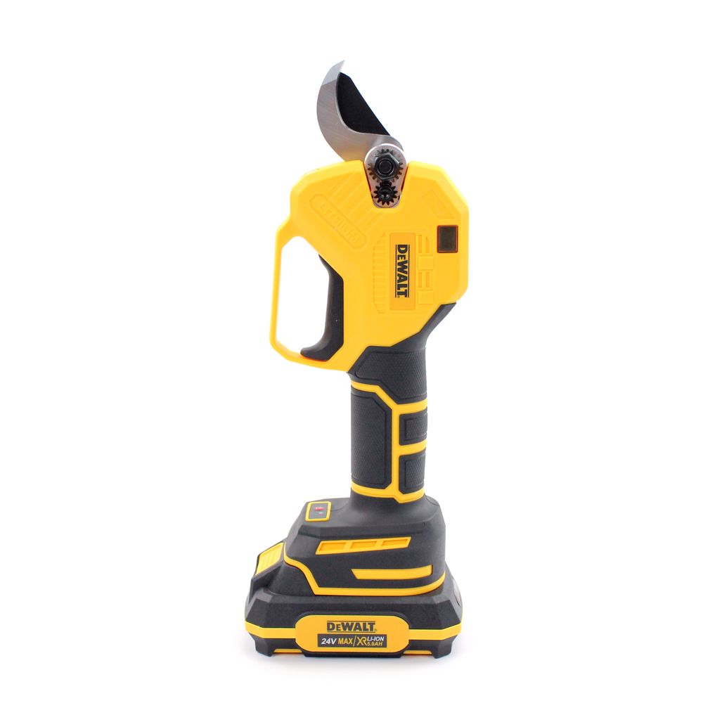 Аккумуляторный секатор DeWalt DCMPP560P1 (24V, 5AH, 30мм) с индикатором заряда и резов + подсветка