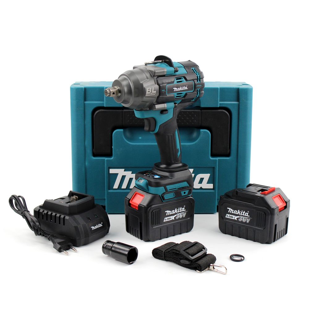 Аккумуляторный гайковерт Makita DTW1000 RTJ (36V, 6AH, 1000Нм). АКБ гайковерт Макита