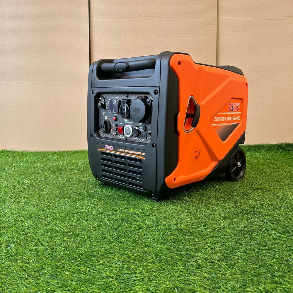 Інверторний бензиновий генератор Zeko ZK9700S-INV-ЕW-NG/GAZ 7.0 кВт, Газ-Бензин с Електростартером та Пультом ДК, тихий бензиновий генератор