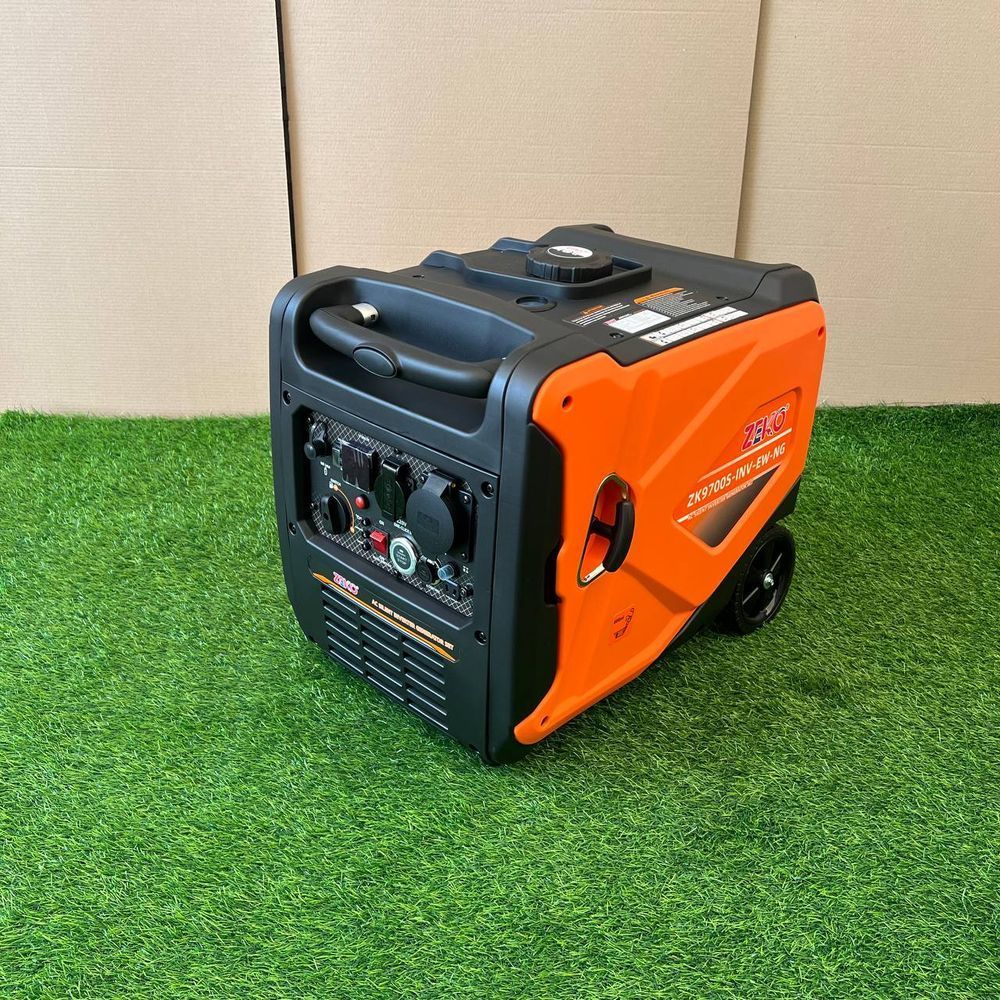 Інверторний бензиновий генератор Zeko ZK9700S-INV-ЕW-NG/GAZ 7.0 кВт, Газ-Бензин с Електростартером та Пультом ДК, тихий бензиновий генератор