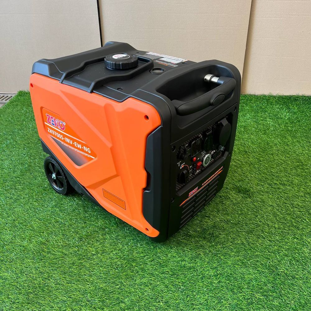Інверторний бензиновий генератор Zeko ZK9700S-INV-ЕW-NG/GAZ 7.0 кВт, Газ-Бензин с Електростартером та Пультом ДК, тихий бензиновий генератор