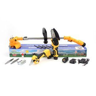 АКБ набір 3в1 DeWalt (тример DCMST152N 24V + секатор DCMP240P1 12V + міні пила DCM150N 12V)