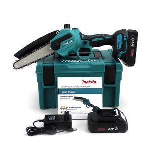 Акумуляторна мініпила Makita DUC155HN Румунія (24V, 4AH, шина 20 см) з напівавтоматичним змащенням ланцюга