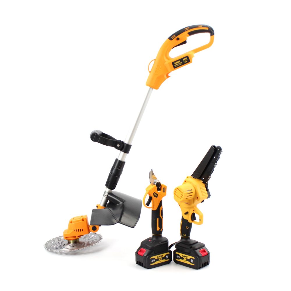 Аккумуляторный набор 3в1 DeWalt 48V (триммер DCMST156N + мини пила DCM160N + секатор DCMPP540P1)