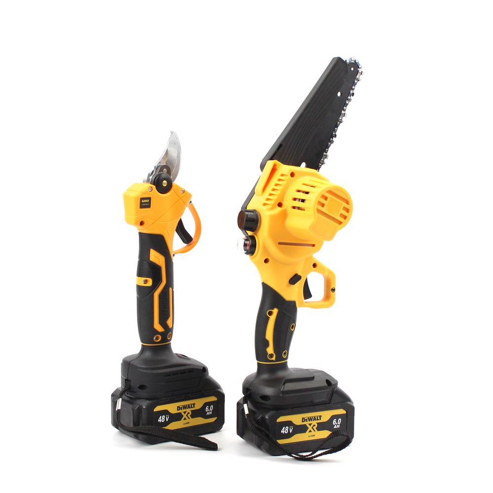 Акумуляторний набір 3в1 DeWalt 48V (тример DCMST156N + міні пила DCM160N + секатор DCMPP540P1)