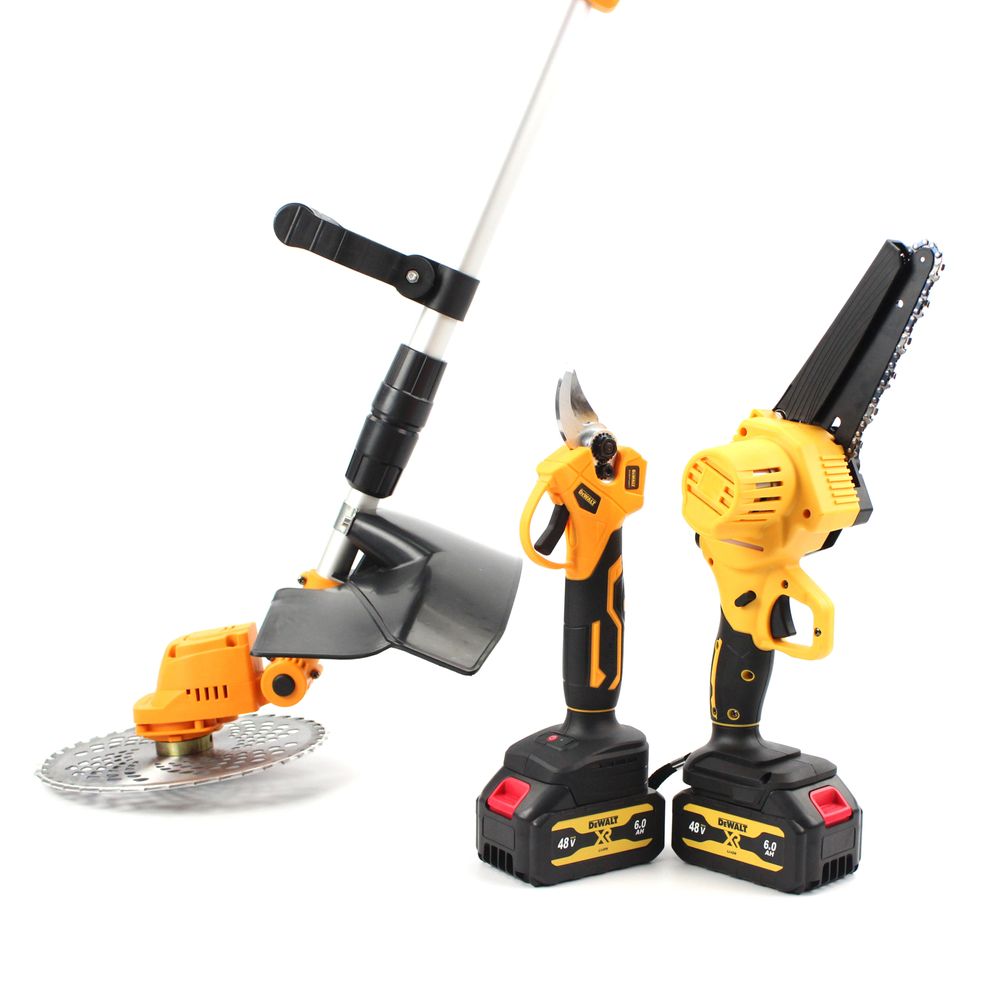 Акумуляторний набір 3в1 DeWalt 48V (тример DCMST156N + міні пила DCM160N + секатор DCMPP540P1)