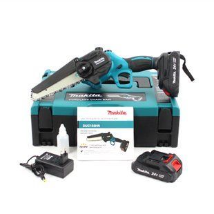 Акумуляторна міні-пила Makita DUC155HN (24V, 5Аh, шина 15 см) з напівавтоматичним мастилом ланцюга