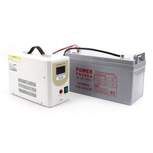 Комплект з ДБЖ VOLT 1500Вт/12В та гелевим акумулятором 12В/100Ач POWER POLSKA